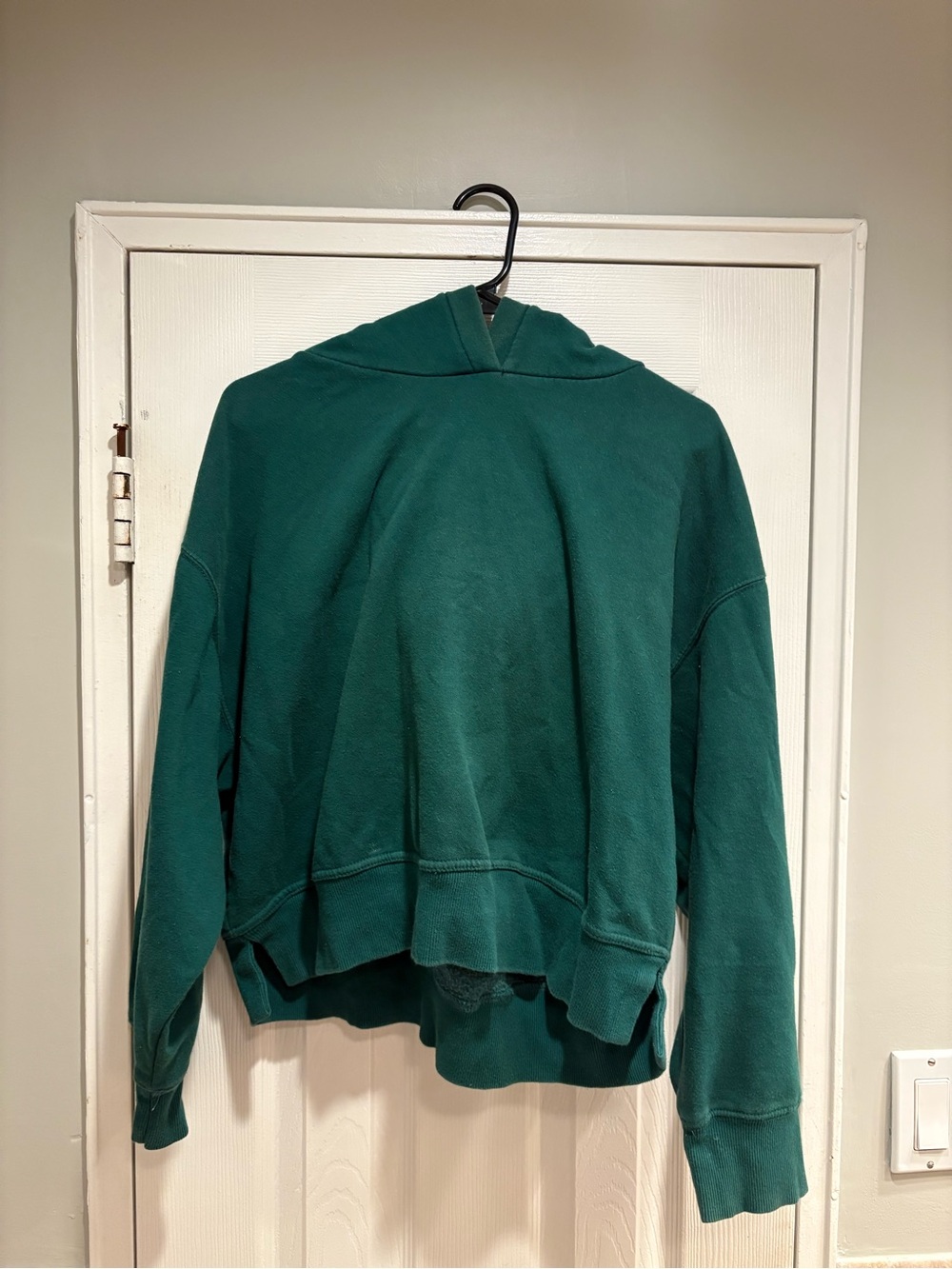 Zara Vintage Wash Green Hooded Sweatshirt